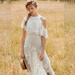 Zimmerman Mercer Bird Floating Dress Ivory Size 2 / Au 12 for rent on The Volte - image 3