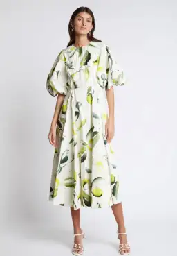 Aje Zest Midi Dress Print Size 14