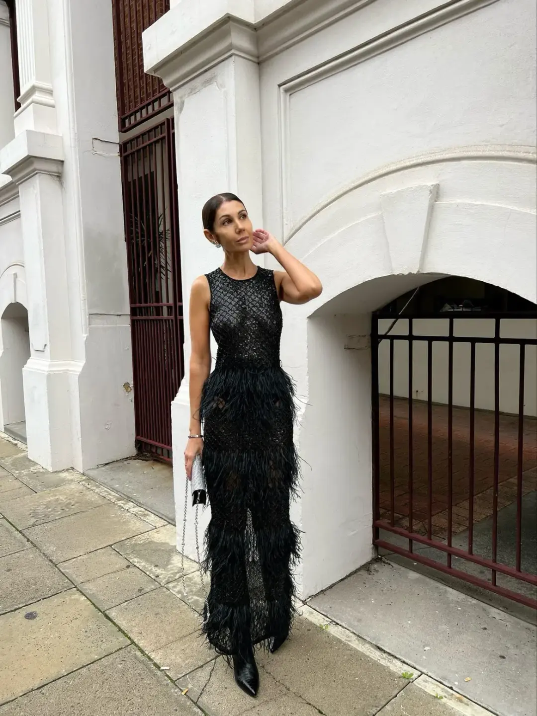 Rachel Gilbert Dixie Gown Black Size AU 6 for rent on The Volte - main image