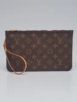 Louis Vuitton Neverfull Pouch Brown for rent on The Volte - image 2