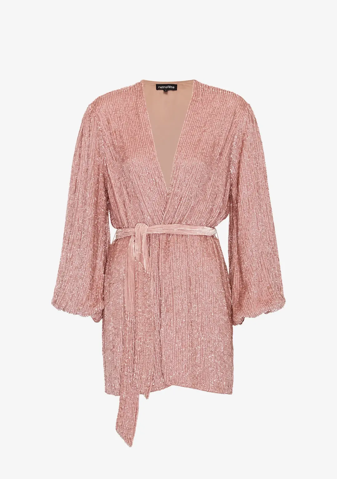 Retrofete Gabrielle Robe Mini Dress Pink Size 14 for rent on The Volte - main image