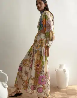 Alemais Farrah Cut Out Midi Dress Print Size 12 for rent on The Volte - image 3