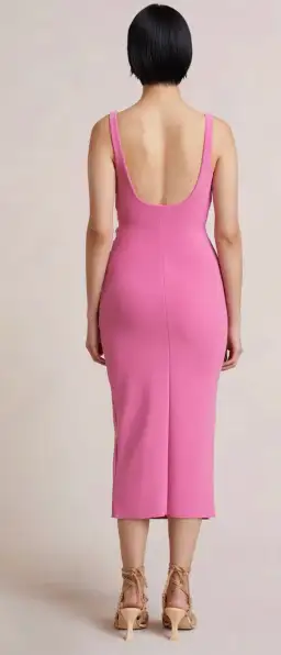 Bec and Bridge Karina Tuck Midi Dress Pink Size 8 for rent on The Volte - image 2