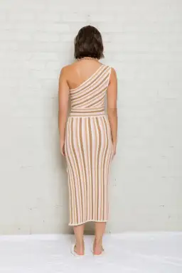 Opal Striped One Shoulder Knit Dress Multi Size M for rent on The Volte - image 2