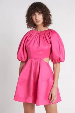 Aje Admiration Lace Up Mini Dress Pink Size 6 for rent on The Volte - image 3