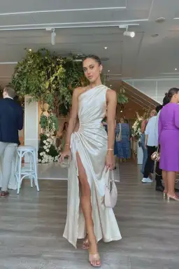 Sonya Moda Nour Ocean Pearl Dress Pearl White Size M