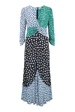 Rixo Chelsea Psychedelic Tulip Spot Dress Print Size 8
