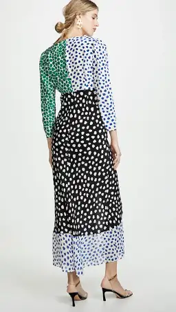 Rixo Chelsea Psychedelic Tulip Spot Dress Print Size 8