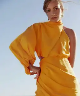 Sheike Juliet Dress Striking Orange Size 8