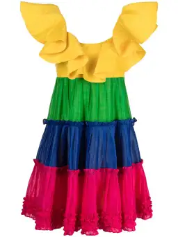 Leo Lin Chariot Mini Dress Multi Size AU 12 for rent on The Volte - image 3