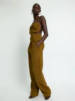 Christopher Esber Apron Wire Back Top Tobacco Brown Size 10 for rent on The Volte - image 2