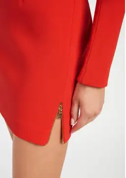 Rebecca Vallance Amanda Long Sleeve Mini Dress Red Size 6 for rent on The Volte - image 4