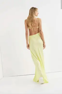 For Love and Lemons Kyra Cut Out Dress Yellow Size 8 for rent on The Volte - image 4