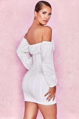 House of CB Arabella Mini Dress White Size L / Au 12 for rent on The Volte - image 2