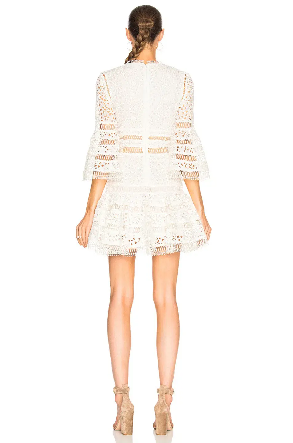 Zimmermann Lovelorn Flutter Mini Dress Ivory Size 8 - Image 2