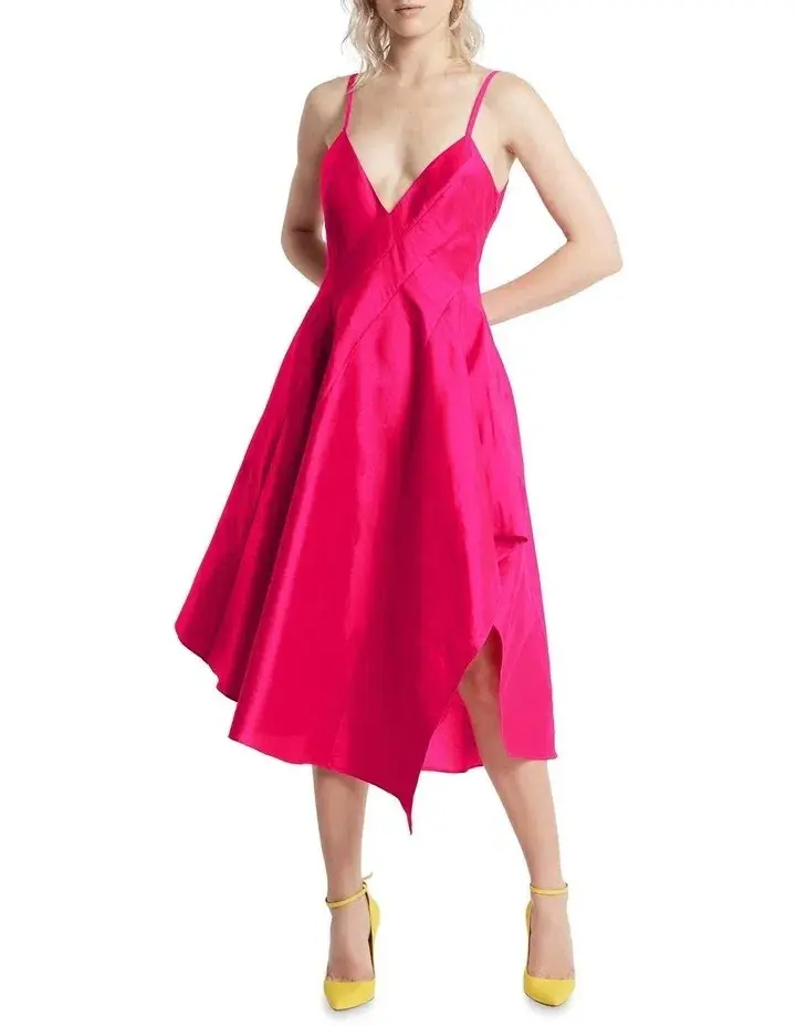 Sass and Bide Bright Futures Midi Dress Pink Size 6 for rent on The Volte - main image