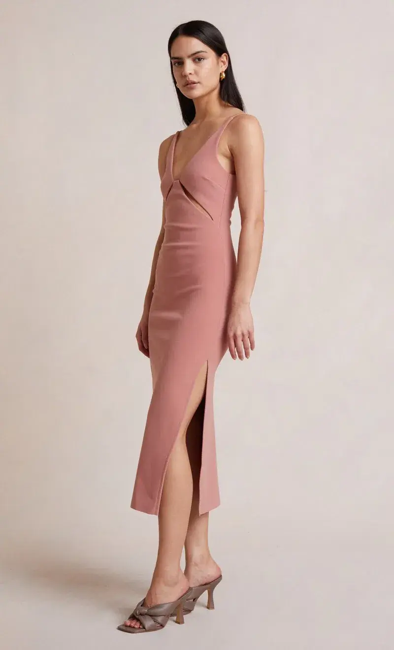 Bec & Bridge Livania Cut Out Dress Pink Size 8 for rent on The Volte - main image