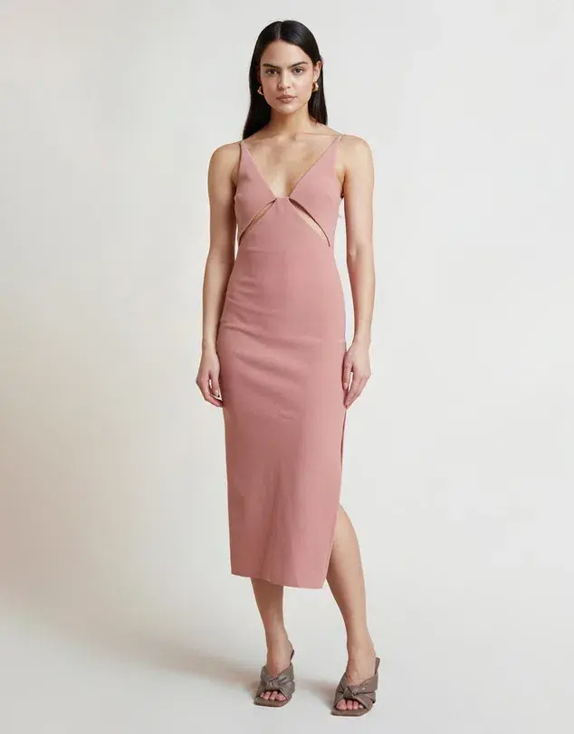 Bec & Bridge Livania Cut Out Dress Pink Size 8 for rent on The Volte - main image