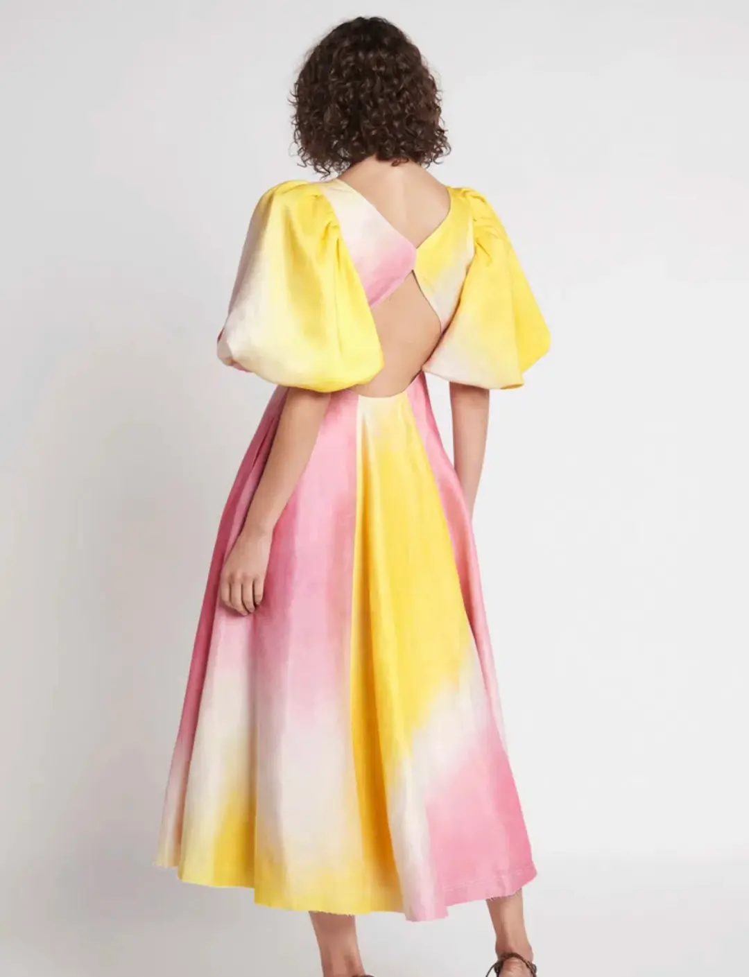 Aje Cloudburst Midi Dress Print Size 8 for rent on The Volte - main image