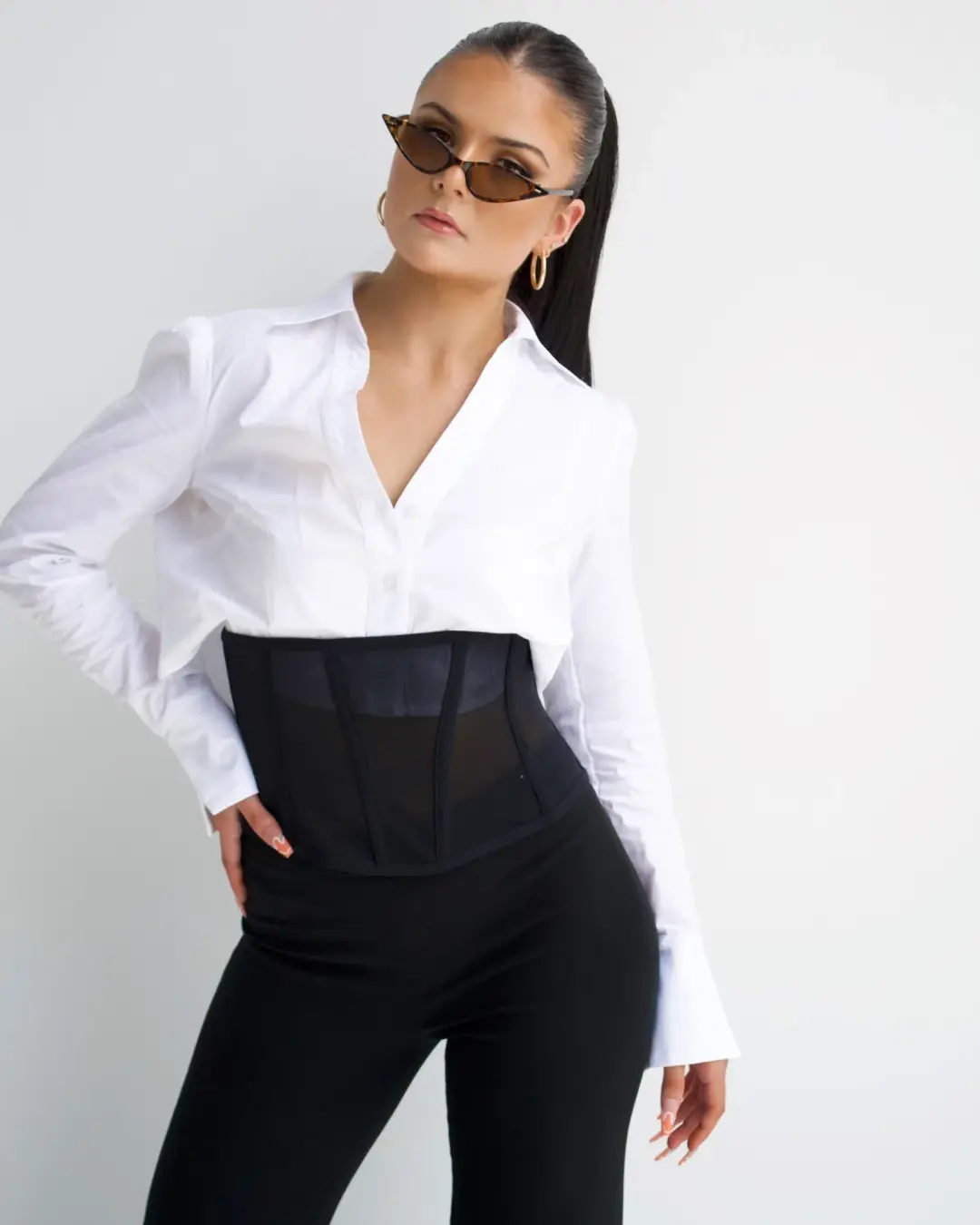 Viktoria and Woods Sistine Corset Black Size 8 for rent on The Volte - main image