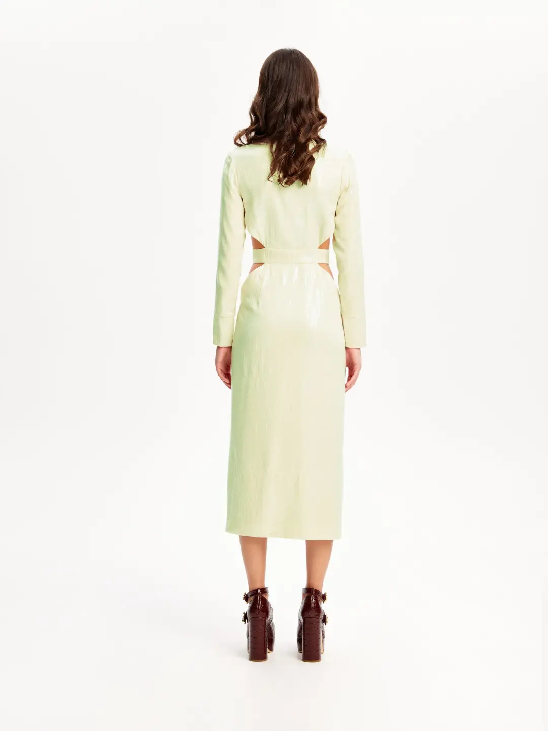 Alice McCall Lime Cream Night Sky Trench Green Size 8 for rent on The Volte - main image