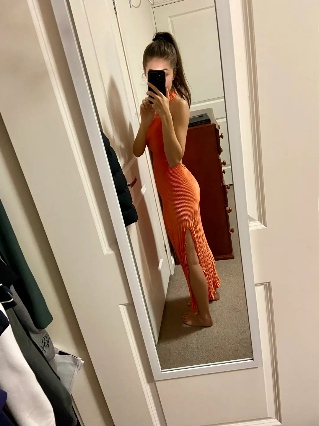 L'Idee Naomi Gown Orange Size 6 for rent on The Volte - main image