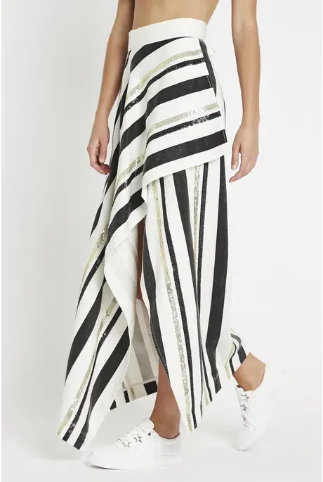 Sass & Bide Future So Bright Skirt Black/Gold Size 12 for rent on The Volte - main image