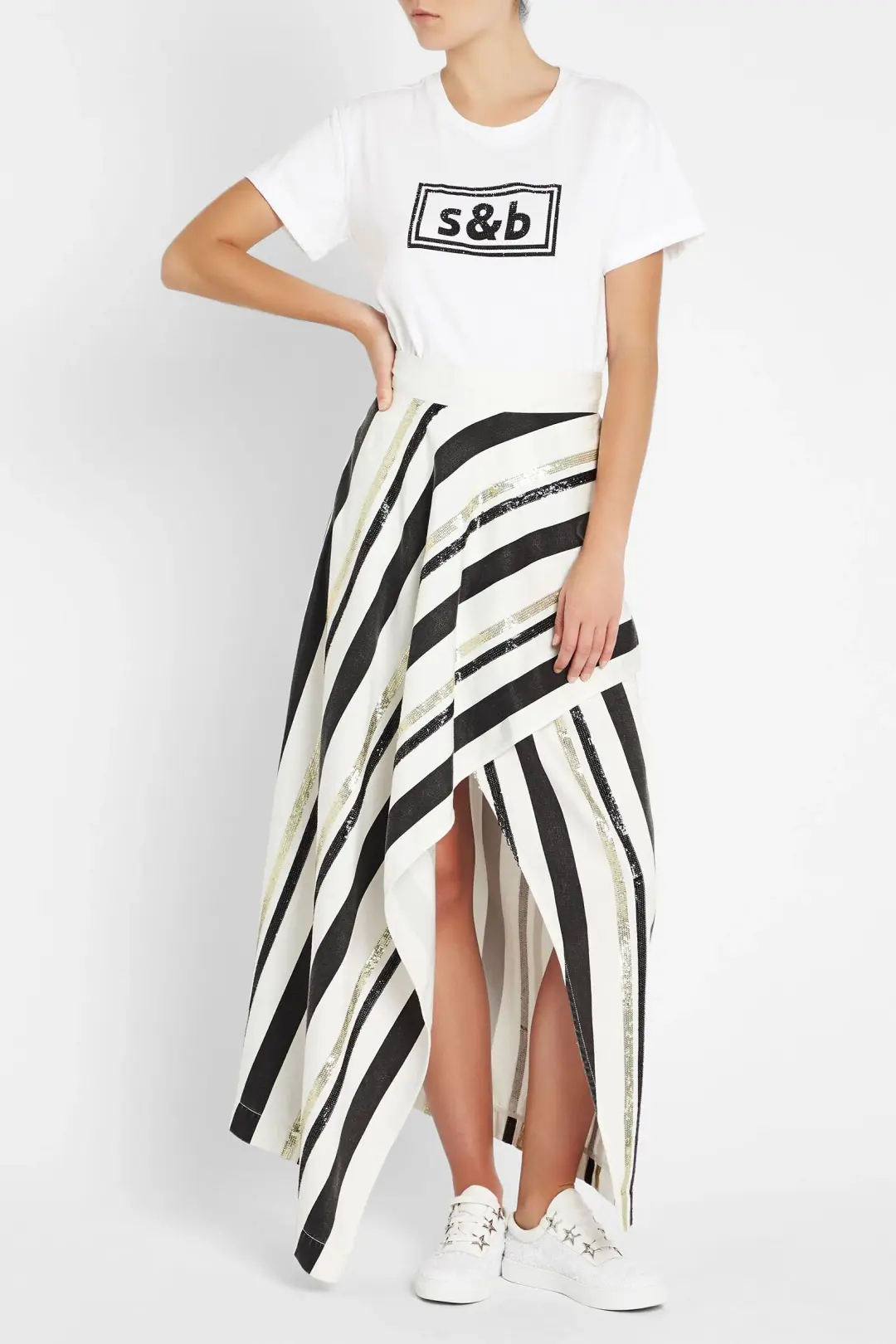 Sass & Bide Future So Bright Skirt Black/Gold Size 12 for rent on The Volte - main image