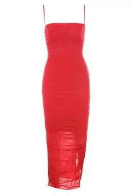 House of CB Fornarina Mesh Maxi Dress Red Size XS / Au 6 for rent on The Volte - image 5