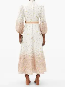 Zimmermann Carnaby Belted Linen Dress Floral Print Size 0 / AU 8 for rent on The Volte - image 2