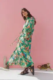 Alemais Arlo Shirt Dress Green Size 14 for rent on The Volte - main image