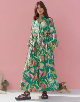 Alemais Arlo Shirt Dress Green Size 14 for rent on The Volte - image 1