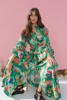 Alemais Arlo Shirt Dress Green Size 14 for rent on The Volte - image 2