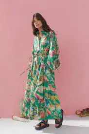 Alemais Arlo Shirt Dress Green Size 14 for rent on The Volte - main image