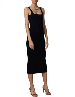 Bec & Bridge Be Mine Square Neck Dress Black Size 10