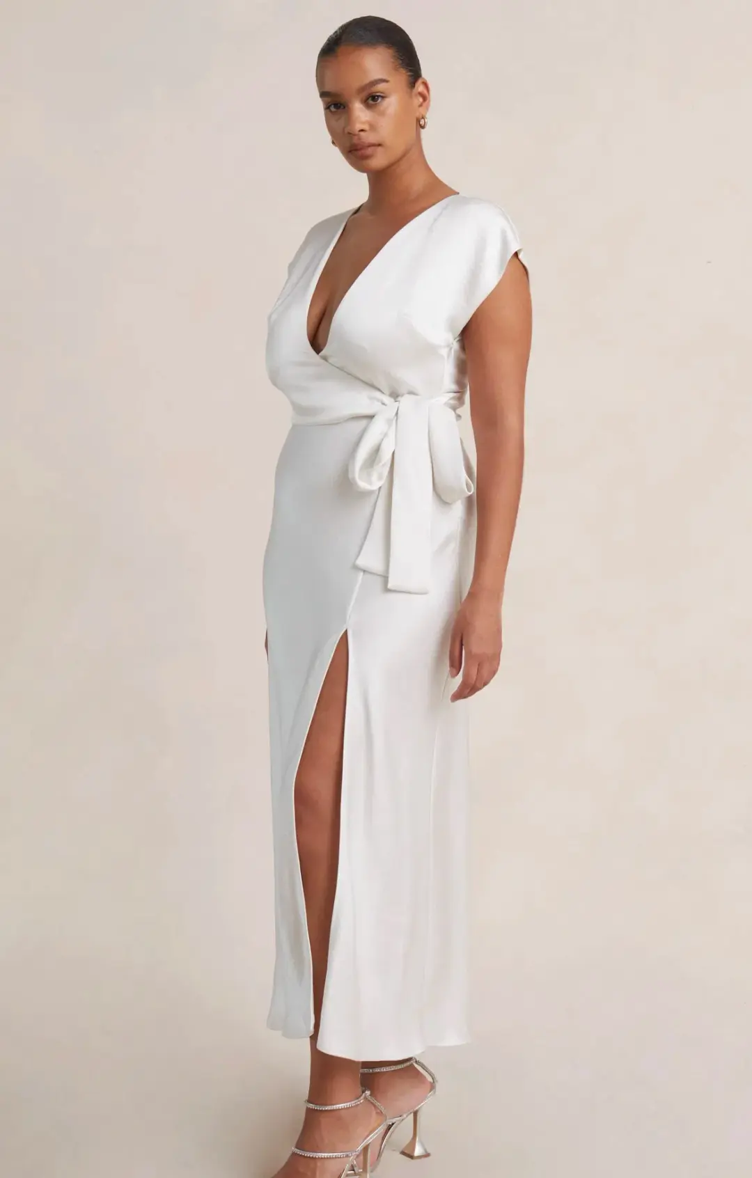 Bec & Bridge The Dreamer Wrap Dress Ivory Size 8 for rent on The Volte - main image