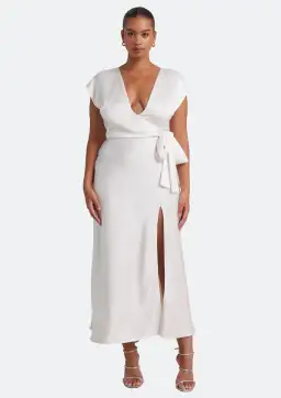 Bec & Bridge The Dreamer Wrap Dress Ivory Size 8 for rent on The Volte - image 1