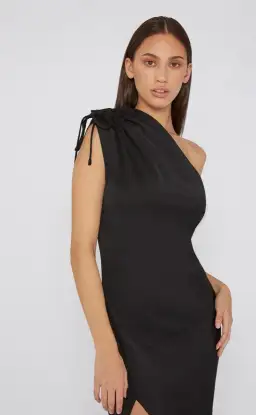 By Johnny One Shoulder Jasmine Dress Black Size 12 for rent on The Volte - image 4