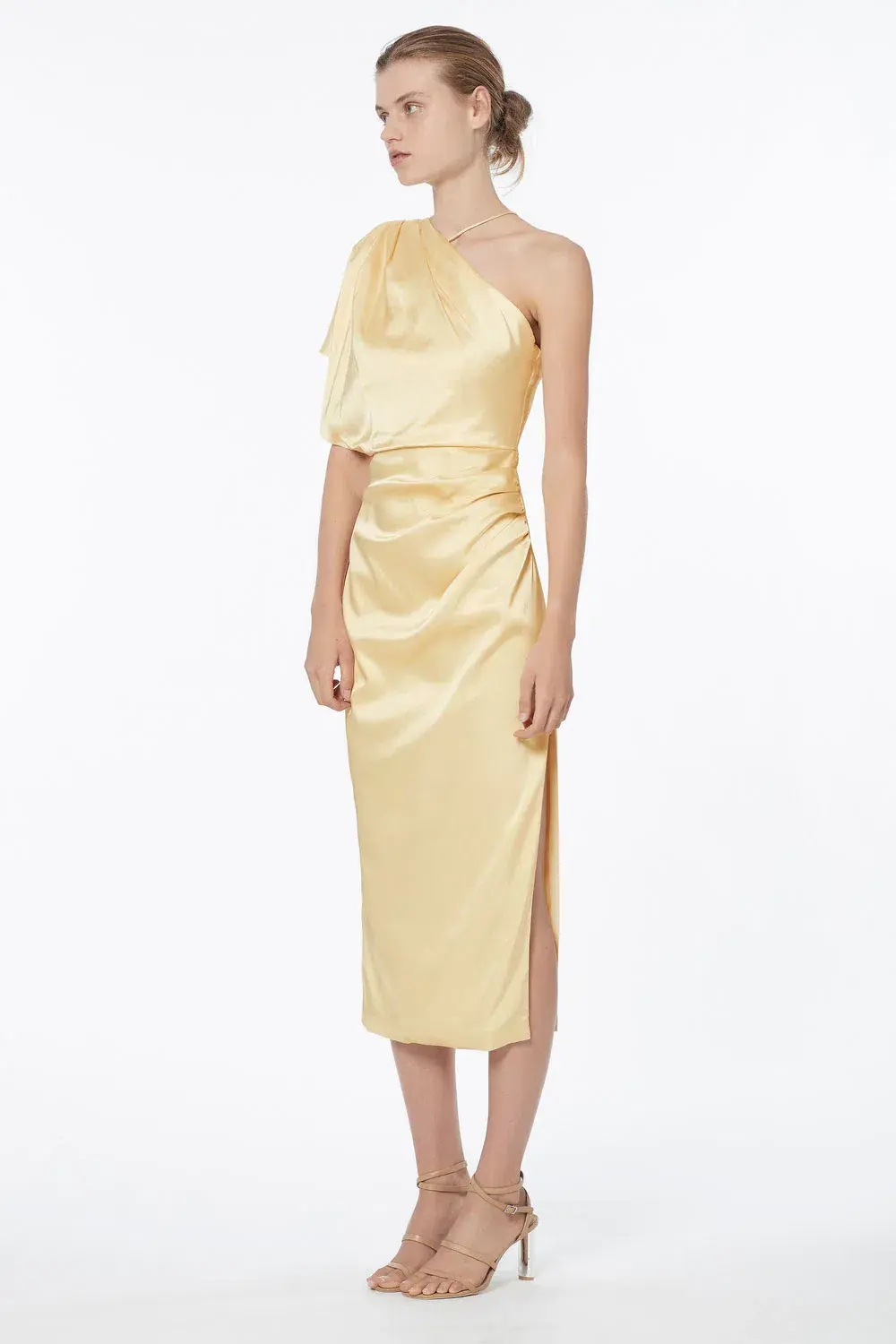 Manning Cartell Miami Heat Asymmetric Dress Yellow Size 8 for rent on The Volte - main image