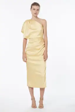 Manning Cartell Miami Heat Asymmetric Dress Yellow Size 8 for rent on The Volte - image 1