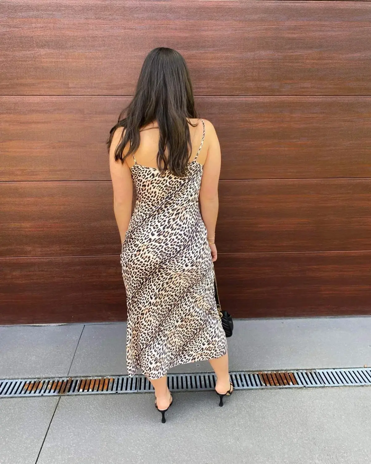 Bec & Bridge Feline Midi Dress in Leopard Print Size 8 - Image 4