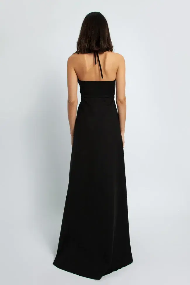Christopher Esber Buckle Halter Neck Dress Black Size 6 for rent on The Volte - main image