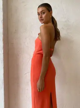 Bec and Bridge Cecily Midi Dress Orange Size 10 for rent on The Volte - image 5