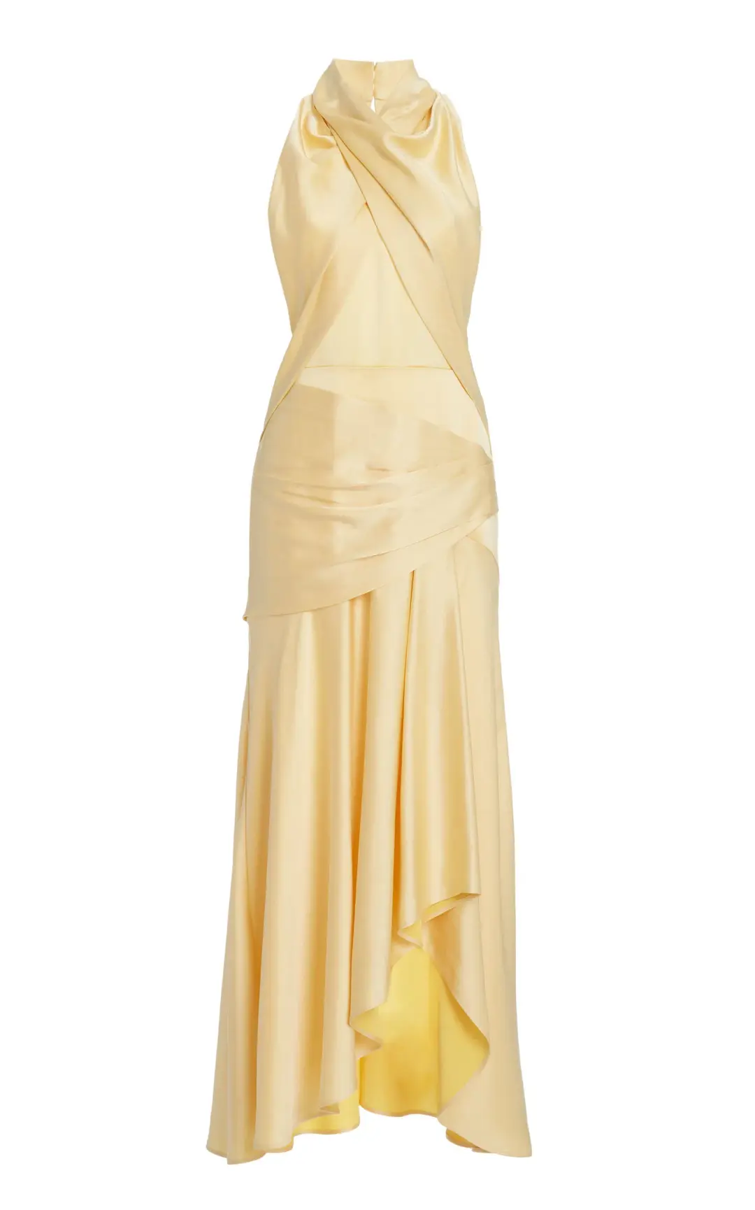 Acler Hillcrest Midi Dress Yellow Size 10 for rent on The Volte - main image
