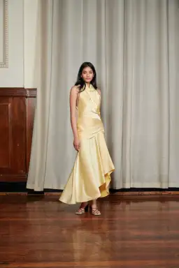 Acler Hillcrest Midi Dress Yellow Size 10 for rent on The Volte - image 4