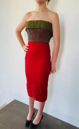 Alex Perry Strapless Dress Red Size 6
