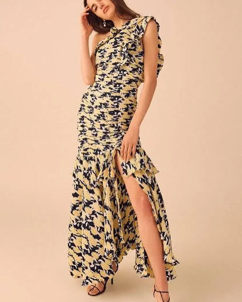 C/MEO Collective Enlight Gown Print Size 8 for rent on The Volte - main image