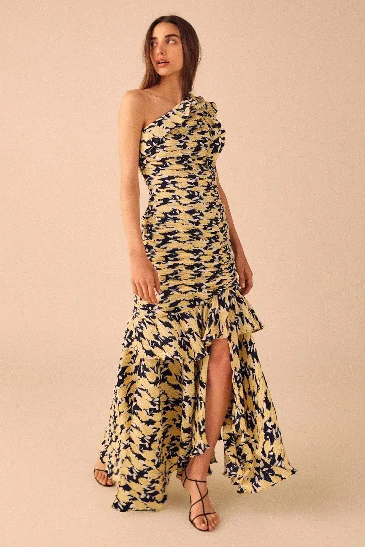 C/MEO Collective Enlight Gown Print Size 8 for rent on The Volte - main image