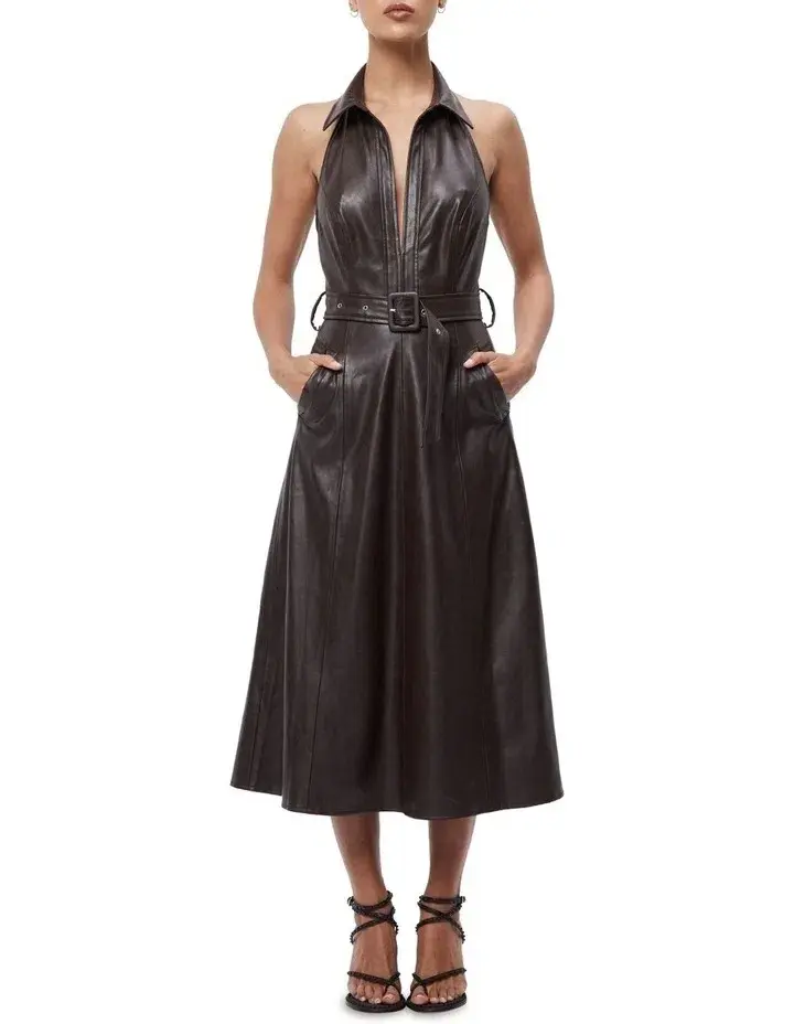 Mossman Opulence Maxi Dress Chocolate Size 14 for rent on The Volte - main image