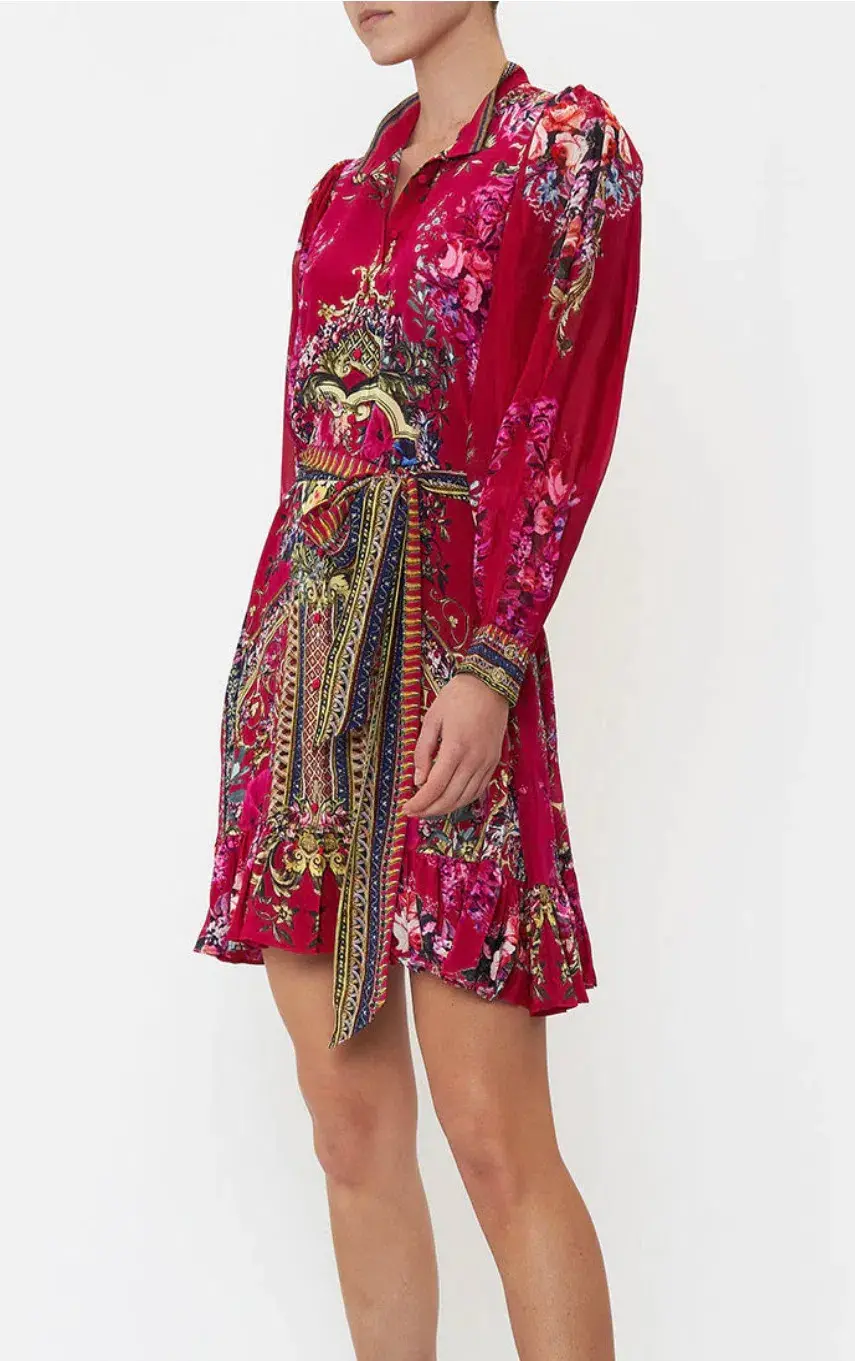Camilla Drop Sleeve Shirt Mini Dress Boheme Blooms Size XL / AU 16 - Image 2